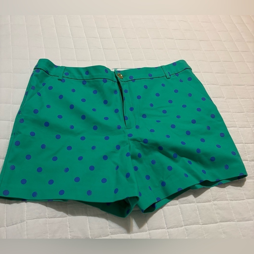 Lilly Pulitzer Green and Blue Polka Dot Shorts